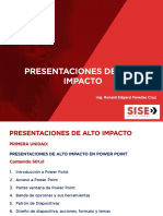 Presentaciones de Alto Impacto: Ing. Ronald Edgard Paredes Cruz