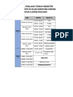 JADWAL PENILAIAN TENGAH SEMESTER