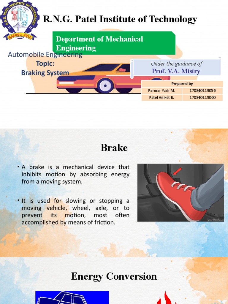 Braking System Pdf Brake Anti Lock Braking System