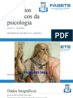 Princípios Filosóficos Da Psicologia: Aula 5 - Platão