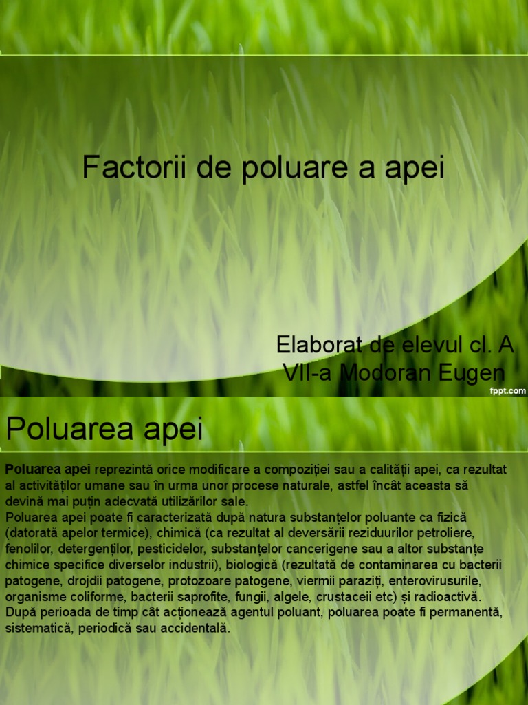 Factorii de Poluare A Apei | PDF