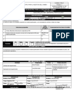 Formato de Registro para La Gestión Del Cambio