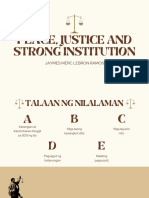 Peace, Justice and Strong Institution