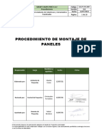 Procedimiento de Montaje de Paneles