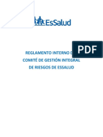 Reglamento Interno Del Comité de Gestión Integral de Riesgos de Essalud