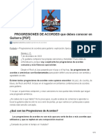 PROGRESIONES DE ACORDES Que Debes Conocer en Guitarra (PDF)