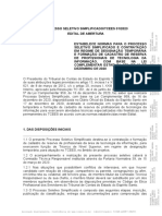 Edital de Processo Seletivo Simplificado TCE-ES 01 - 2023