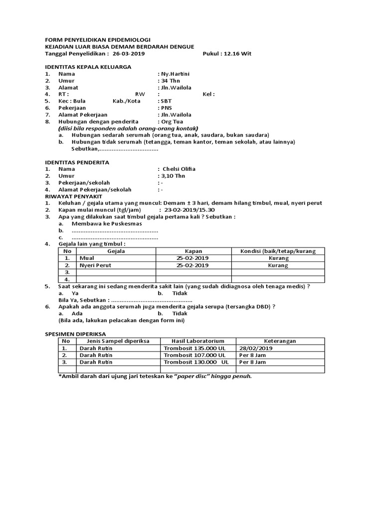 Form Pe DBD | PDF