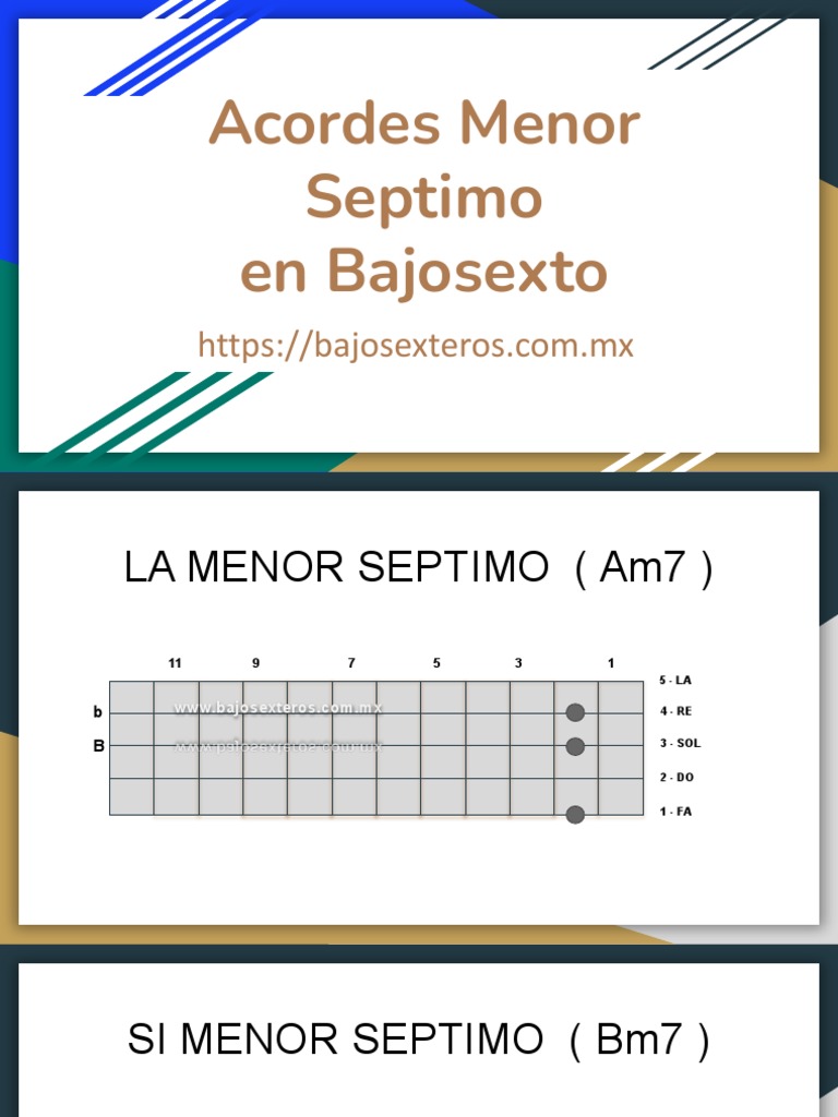 Acordes Menor Septimo Bajo Quinto PDF Acorde (Música) Pitch (Música)