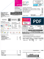 Boleta eléctrica con detalle de consumo y comparación anual