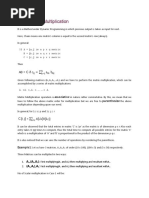 Matrix Chain Multiplication