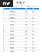 Kot Addu Shia Ramadan Calendar 2023 Urdupoint