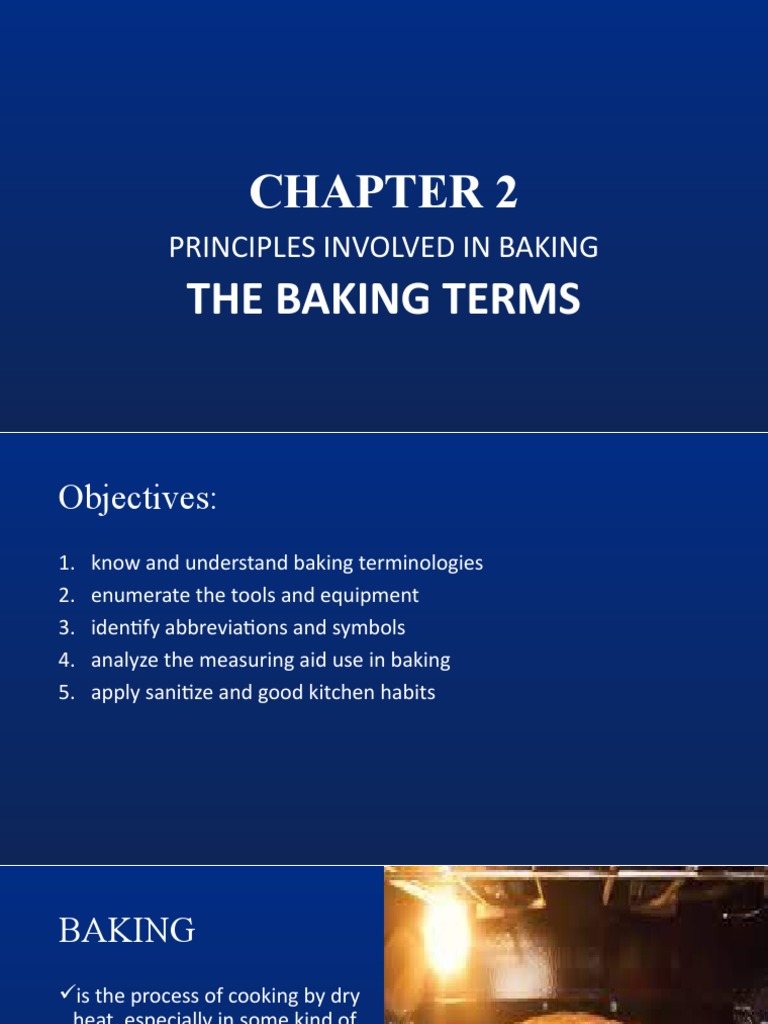 The Baking Terms: Principles Involved in Baking | PDF | Baking | Cakes