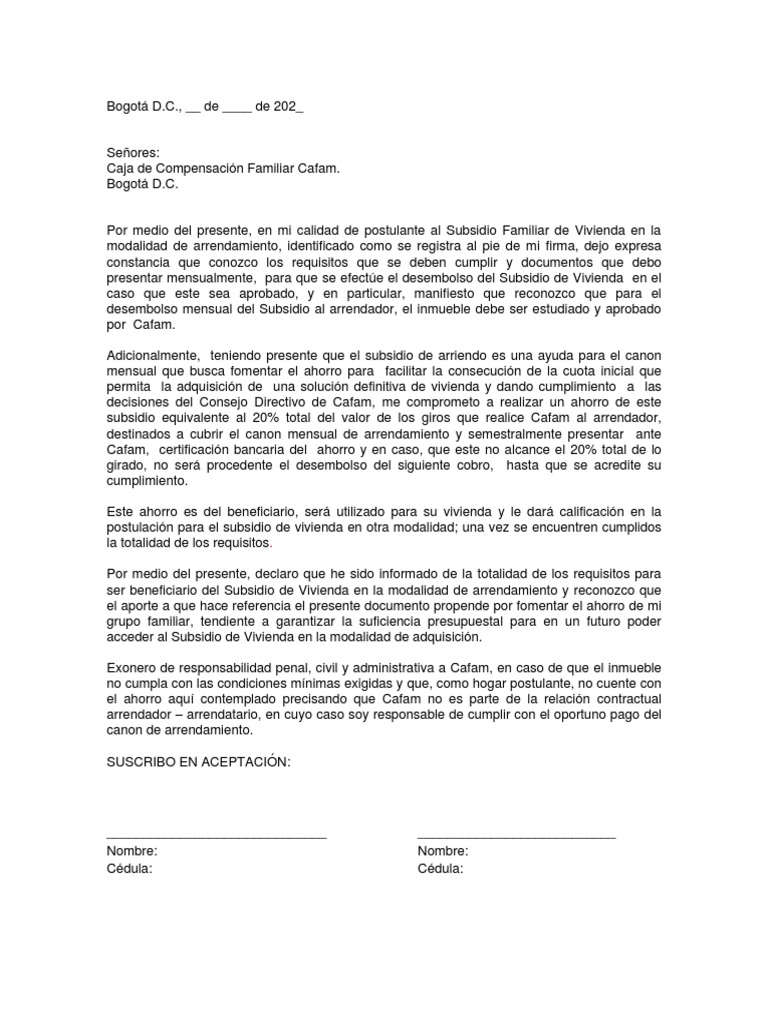 5-Formato - Compromiso - de - Ahorro (SFVA) | PDF