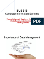 BUS 516 - Chapter 6 - Foundations of Business Intelligence