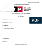 Microeconomia Y Macroeconomia: "Año de La Unidad, La Paz Y El Desarrollo."