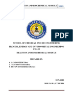 Reaction and Biochemical Module: Prepared By: 1. Samson Zeru (MSC) 2. Tesfahun Asha (MSC) 3. Feven Hagereselam (MSC)