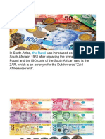 Currency.: Was Introduced As The Currency of South Africa in 1961 After Replacing The Former South African Pound and