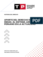 Aporte Del Derecho de Las Indias, Al Sistema Jurídico Peruano en La Actualidad