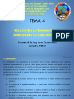 Tema 4, Relaciones Fundamentales e Identidades Trignométricas