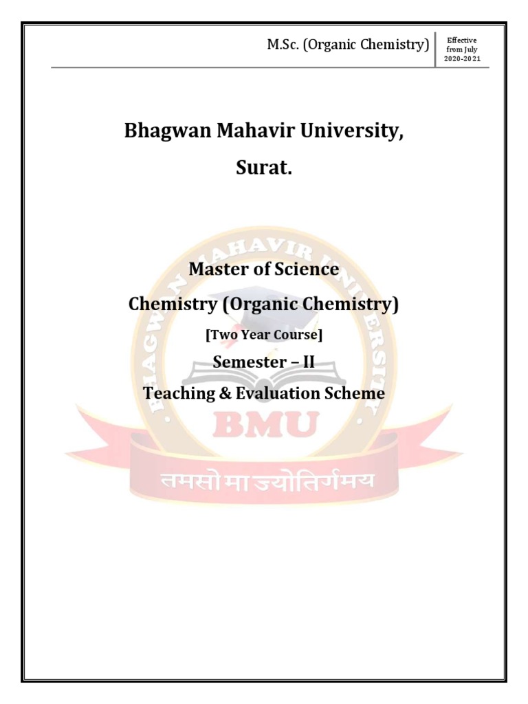 M Sc Sem 2 Combined Syllabus Pdf Adsorption Coordination Complex