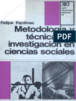 Metodología Técnicas de Investigación en Ciencias Sociales: Felipe Pardinas