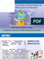 Lineamientos y Principios Internacionales de Políticas Públicas para La Educación