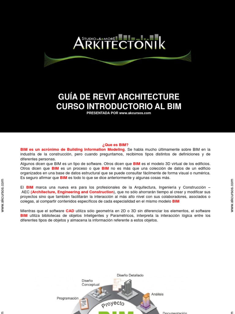 Guía de Revit Architecture Curso Introductorio Al Bim | PDF | Autodesk ...