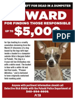 Reward Poster Chihuahua 8.5x11 2023