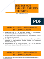 Aspectos Que Conforman El Estudio Tecnico: Prof. Fernando Sanchez