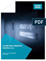 Compania Minera Raura S.A.: Número de Oferta 3870746 09/01/2023