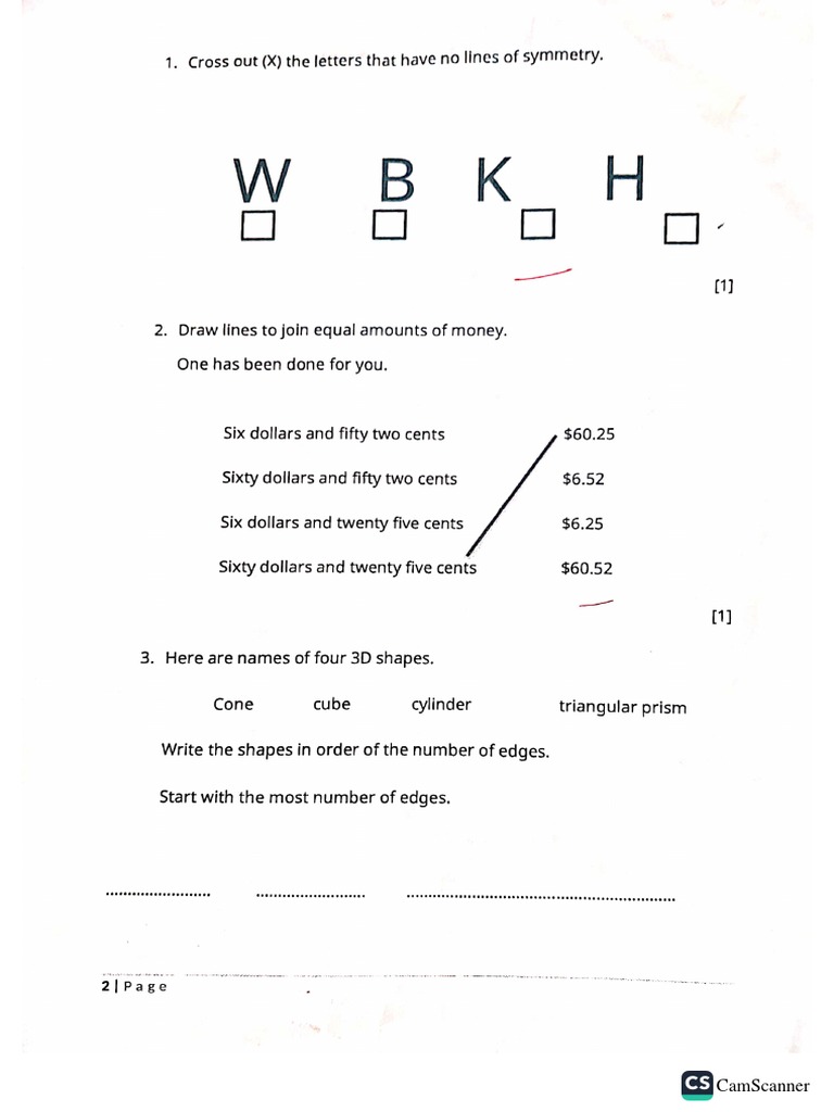 Maths Homework Grade 6 | PDF