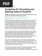 Telecommunications Grounding Standards | PDF | Cable | Electrical Connector