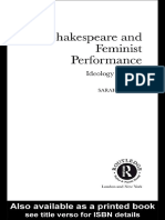 (Accents On Shakespeare) Sarah Werner - Shakespeare and Feminist Performance - Ideology On Stage - Routledge (2001)