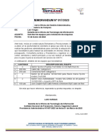 MEMORANDUM #017/2023: LV/MJ - Marzo 2023