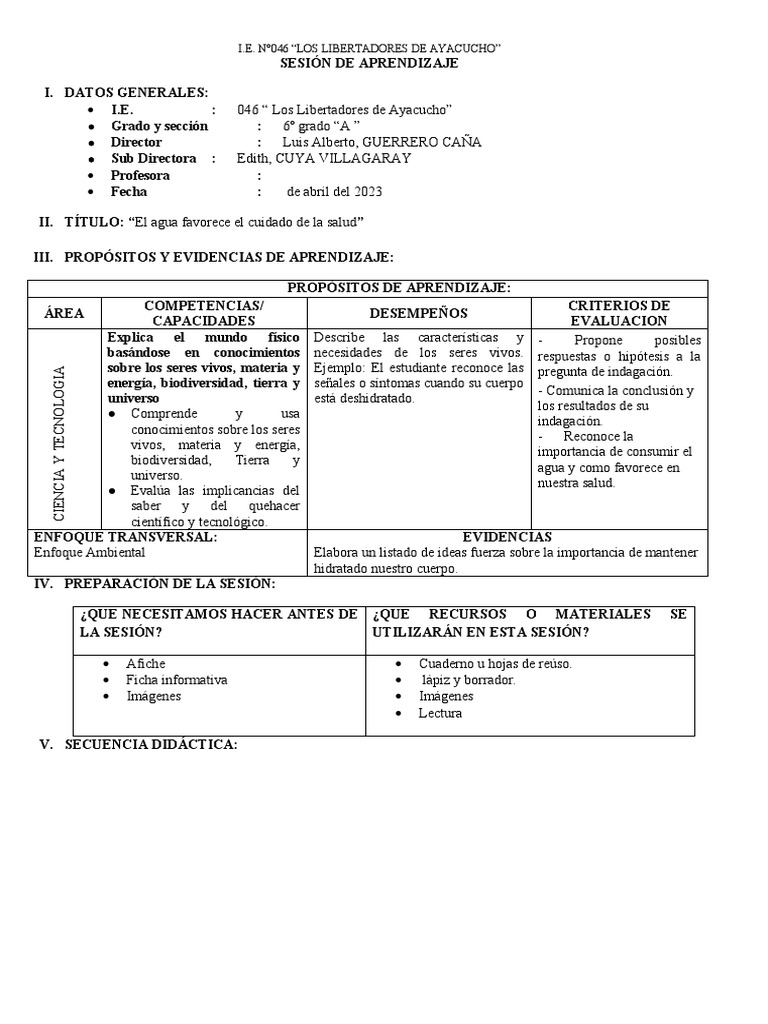 I e n 046 los libertadores de ayacucho pdf agua bebida