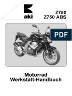 Z750 Z750 ABS: Motorrad Werkstatt-Handbuch