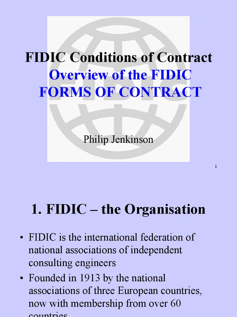 Overview of The FIDIC Forms of Contract | PDF | Technology & Engineering