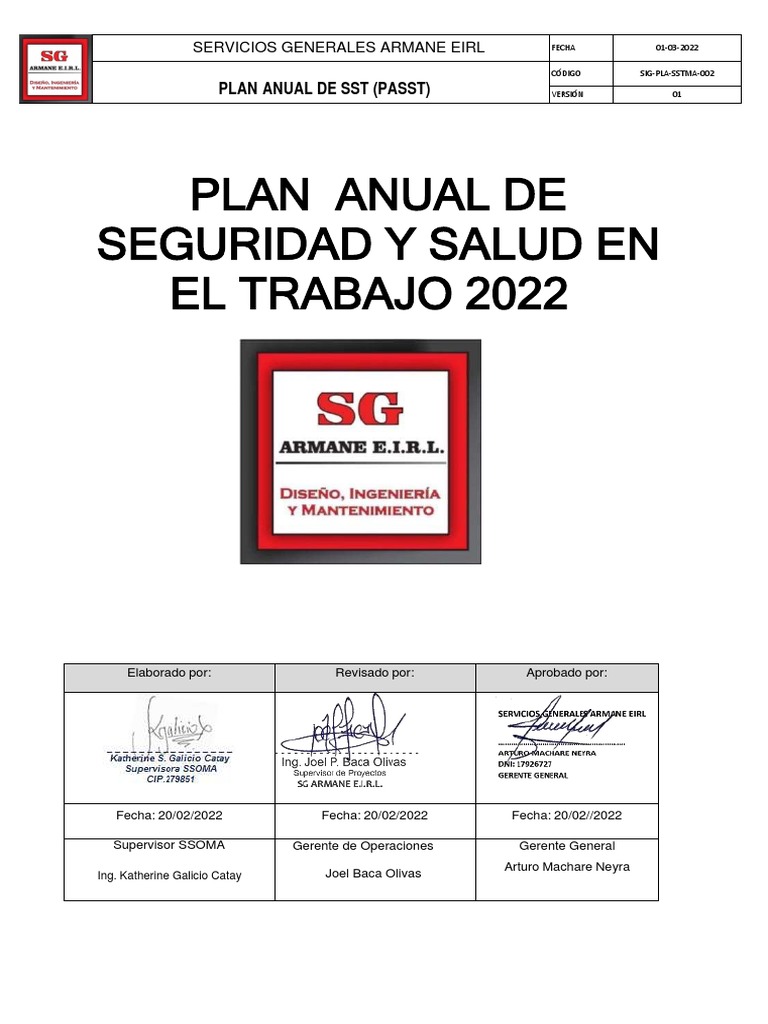 Plan_Anual_de_SST_2022[1] | PDF | Seguridad y salud ocupacional | Business