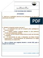 Colégio Estadual Ana Rita de Faria - Aspectos do Colonialismo Urbano