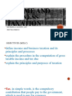 Income and Business Taxation Principles