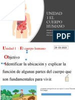 Ciencias Naturales UNIDAD 1 EL Cuerpo Humano Clases 29 de Marzo Al 5 de Abril 2023