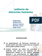 Auditoria de Recursos Humanos: Integrantes: Susana Arce Susana Huaman Michelle Juarez Katty Araoz