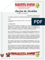 Resolución de Alcaldía: Línea Fronteriza Perú - Ecuador