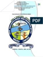 Plan Escolar de Gestión Del Riesgo: Institucion Educativa Rural Jose Celestino Mutis