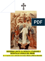 Vecernia - Sfânta Liturghie A SF - Vasile Cel Mare Din Sfânta Și Marea Sâmbătă, 15.04.2023