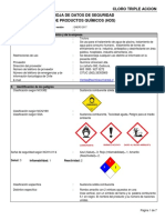 Cloro Triple Acción Hoja de Datos de Seguridad de Productos Químicos (HDS)