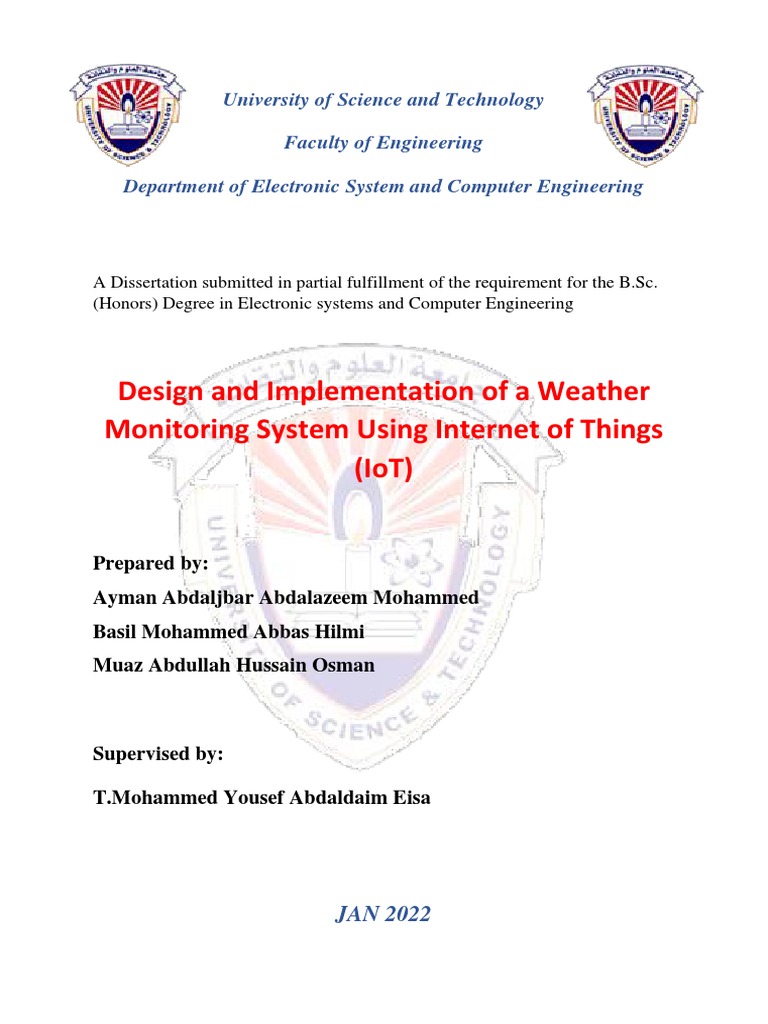 Design and Implementation of A Weather Monitoring System Using Internet