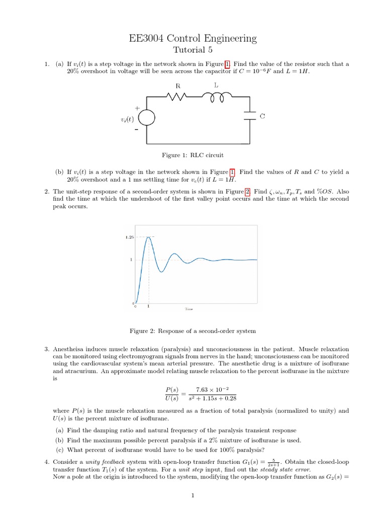 Tutorial 5 | PDF | Electronic Engineering | Applied Mathematics