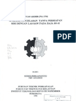 Analisa Pengelasan Tanpa Persiapan Sisi Dengan Las Saw Pada Baja Ss 41